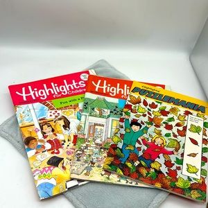 Highlights Bundle-Puzzlemania 1990 & Highlights for Children Feb. & Sept. 2001